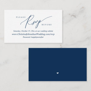 Onlinens OSA, Modern Simple Navy Blue font Tilläggskort