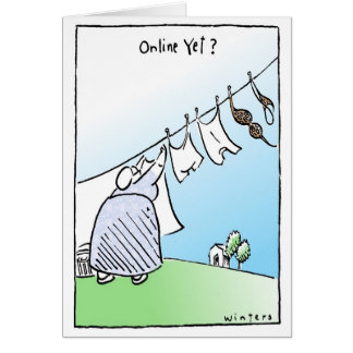 OnlineYet Plainfolk Hälsningskort
