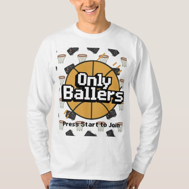 Only Ballers: The Pixel Sport Long Sleeve Tee (Framsida)