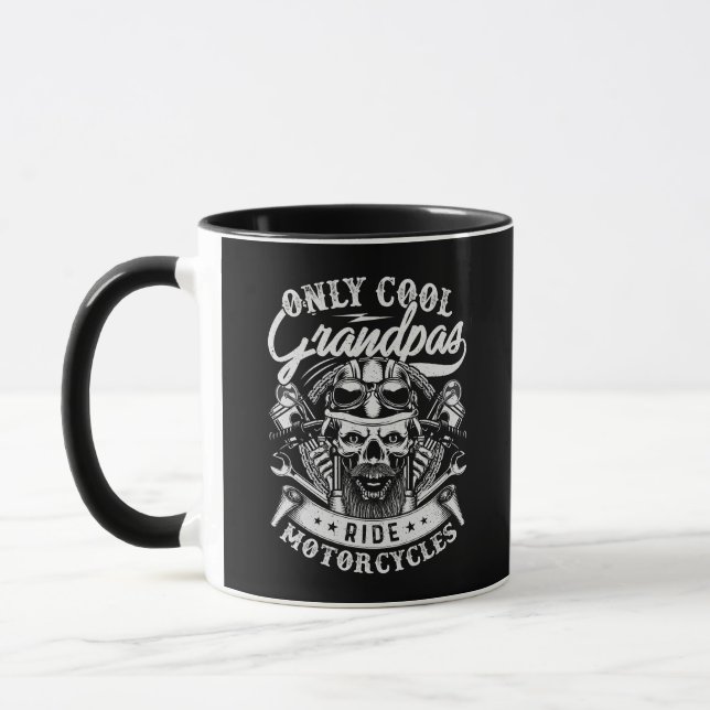 Only Coll Grandpas Ride Motorcycles Mug Mugg (Vänster)