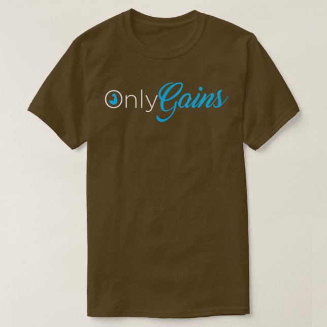 Only gains funny trainings gym  t shirt (Design framsida)