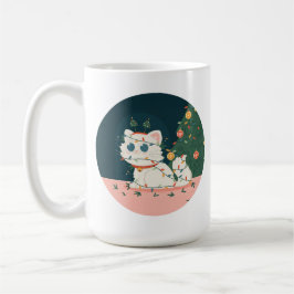 Only One Creature Was Stirring: Festive Feline Kaffemugg