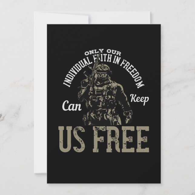 Only Our Individual Faith In Freedom Spara Datumet (Framsida)