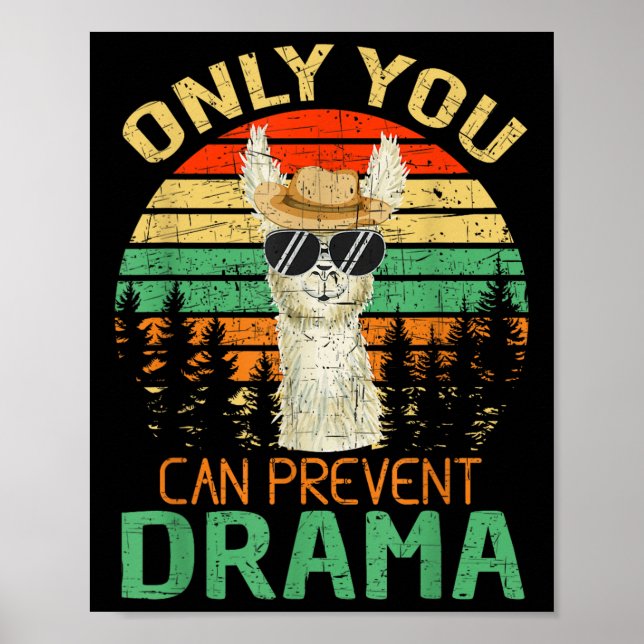 Only You Can Prevent Drama Llama Camping  Poster (Framsidan)