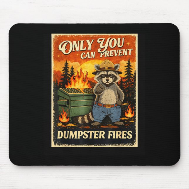Only you can prevent dumpster fires funny raccoon  musmatta (Framsidan)