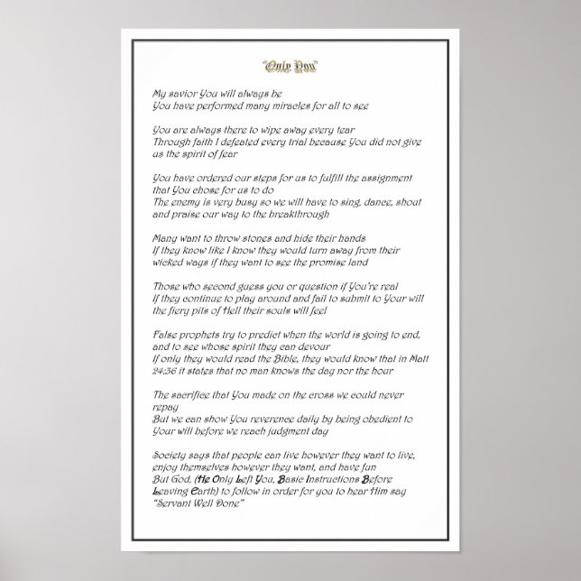 Only You - Poster  (Framsidan)