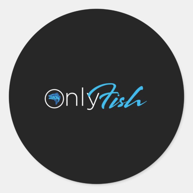 Onlyfish Fisketräja  Runt Klistermärke (Framsida)