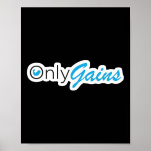 Onlygains-workout Bodybuilding viktande design Poster