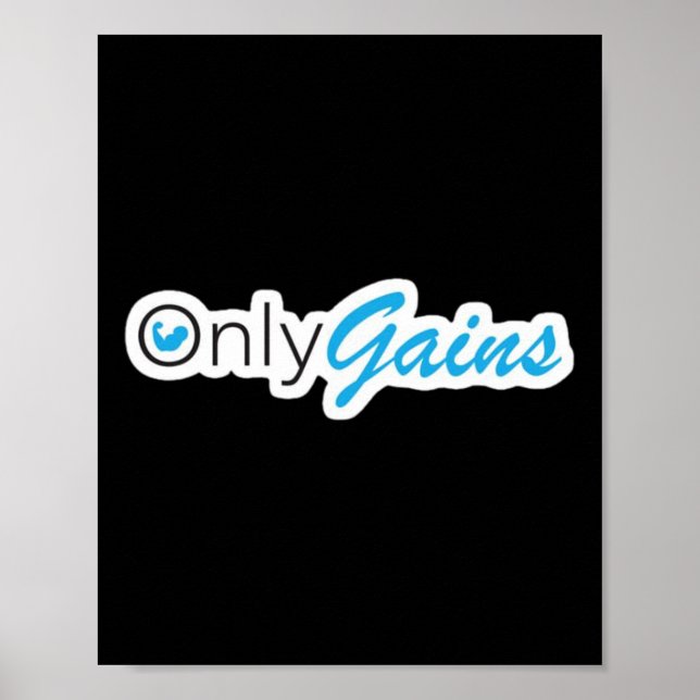Onlygains-workout Bodybuilding viktande design Poster (Framsidan)