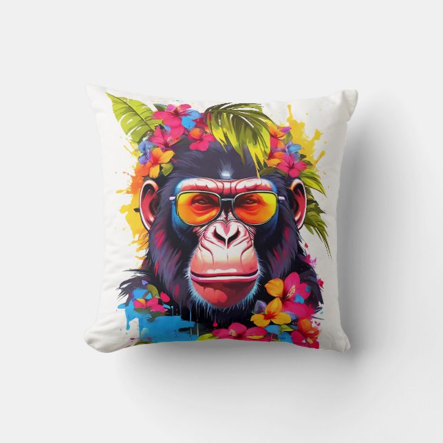 "Onness with Universe" Ape Dekorativ kudde (Framsida)