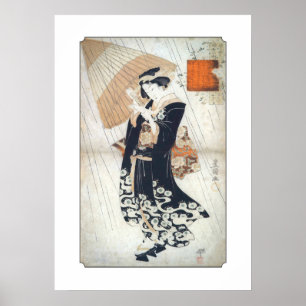 Ono-ingen Utagawa Tokoyuni Poetess in regna Poster