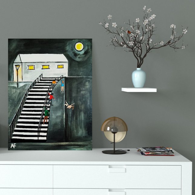 Onödiga steg målning av Alfred Fox Canvastryck (Not Actual Size)