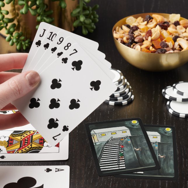 Onödiga steg målning av Alfred Fox Casinokort (På plats)