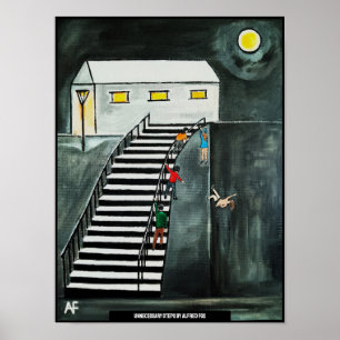 Onödiga steg målning av Alfred Fox Poster