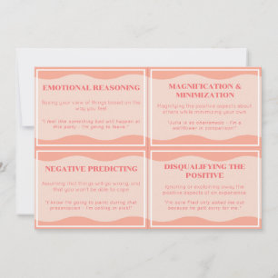 Onödigt att tänka på Stilar Modern Peach Set Cards Inbjudningar
