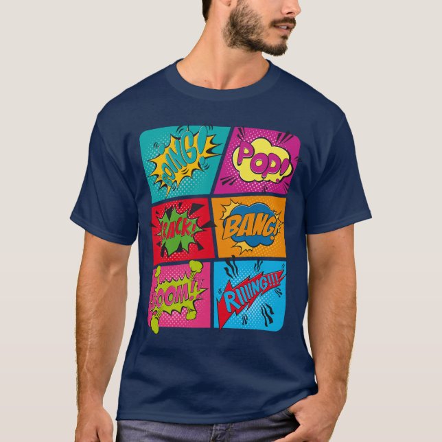 onomatopoeia design t shirt (Framsida)