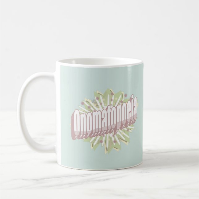 Onomatopoeia Explosion English Language Kaffemugg (Vänster)