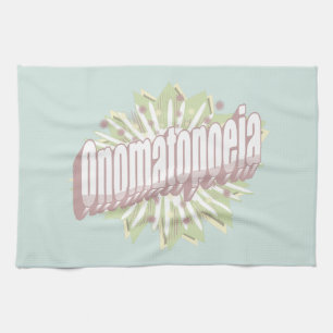 Onomatopoeia Explosion English Language Kökshandduk