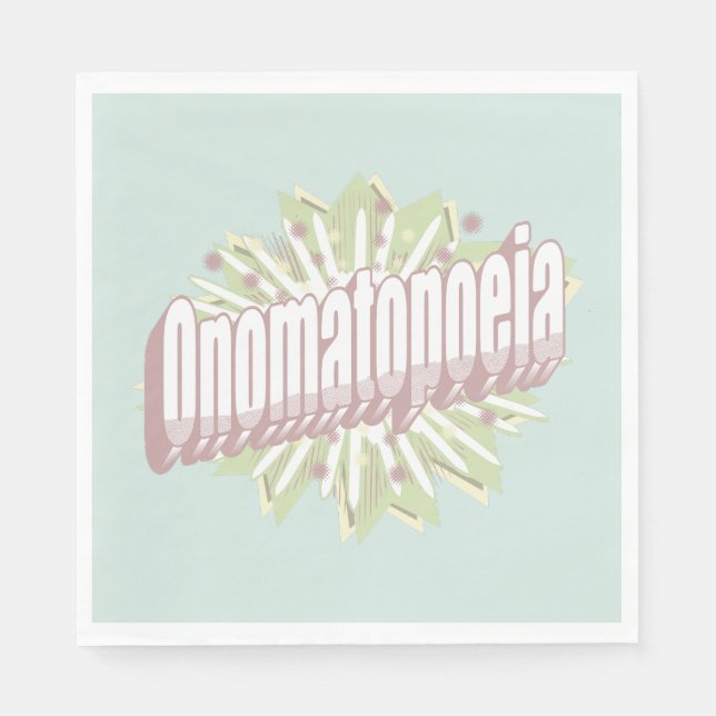 Onomatopoeia Explosion English Language Pappersservett (Framsidan)