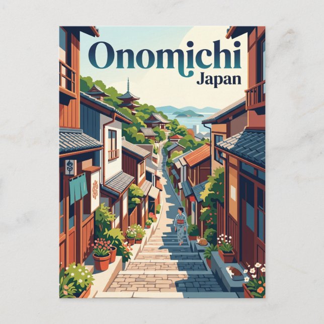 Onomichi Alley Japan Vykort (Framsida)