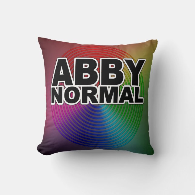 Onormal Abby Normal Färgad Warped Spiral Crazy Kudde (Framsida)