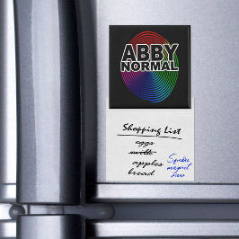 Onormal Abby Normal Färgad Warped Spiral Crazy Magnet