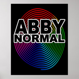 Onormal Abby Normal Färgad Warped Spiral Crazy Poster