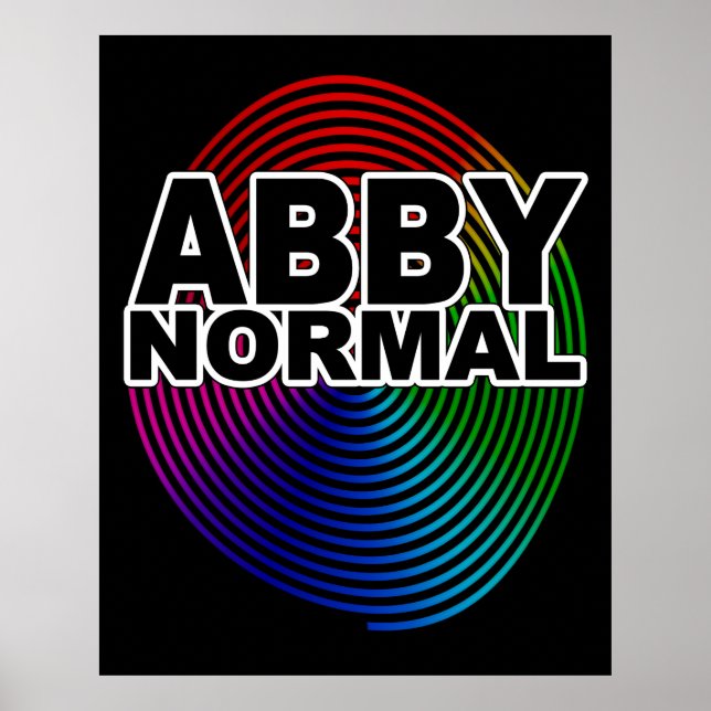 Onormal Abby Normal Färgad Warped Spiral Crazy Poster (Framsidan)