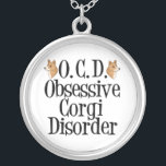 Onormal Corgi Silverpläterat Halsband<br><div class="desc">Jag är besatt av corgis. Pembroke welsh corgis är min favorit hund,  jag kärlek dem. En söt gåva till en ägare.</div>