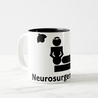 Onormal kaffekopp för Neurosurgery (vit & svarten)