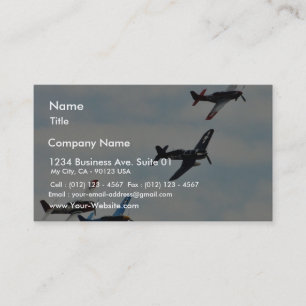 Ons för fyra flygplan himmel visitkort