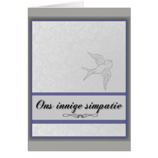 Ons innigesimpatie hälsningskort
