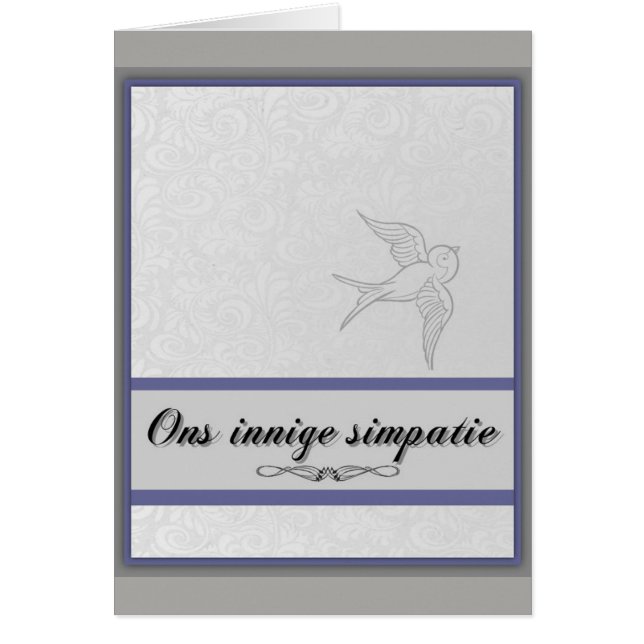 Ons innigesimpatie hälsningskort (Framsidan)