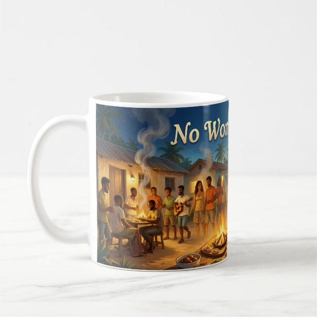 Öns tårar vid solnedgång Minnesmugg Kaffemugg (Vänster)