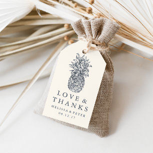 Öns Vintage Pineapple Bröllop Tack Favor Presentetikett
