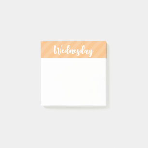 Onsdag - Dagar i veckan - Bokför anteckningar Post-it Block