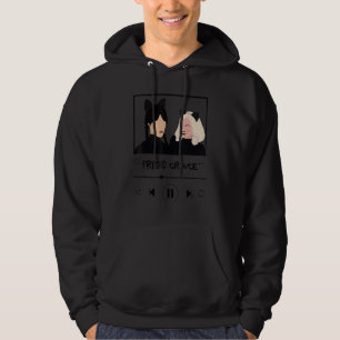 Onsdag Och Enid Spåra Vän eller Elände Hoodie