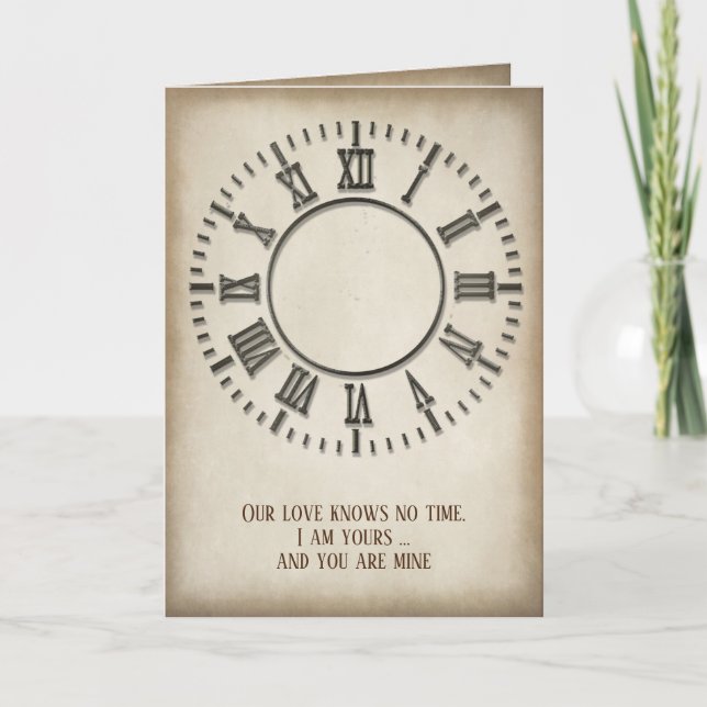 Onsdag - tidslöst klockkort kort (Framsida)