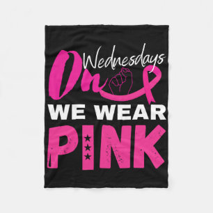 Onsdag: Vi Bära Rosa Breast Cancer Awareness Fleecefilt