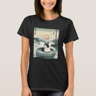 Onsen Bath Kitten Djurälskare Japansk Art Cute Cat T Shirt