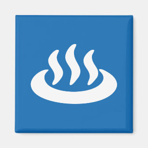 Onsen ♨ Hett Vår 温 泉 japanska tecken Magnet