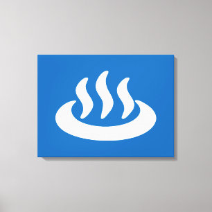 Onsen ♨ Hett Vår 温 泉 japanskt tecken Canvastryck