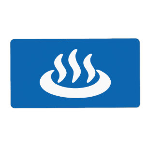 Onsen ♨ Hett Vår 温 泉 japanskt tecken Fraktsedel