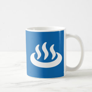 Onsen ♨ Hett Vår 温 泉 japanskt tecken Kaffemugg