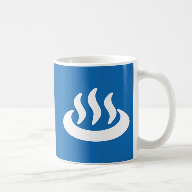 Onsen ♨ Hett Vår 温 泉 japanskt tecken Kaffemugg (Höger)