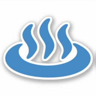 Onsen ♨ Hett Vår 温 泉 japanskt tecken Klistermärken