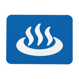 Onsen ♨ Hett Vår 温 泉 japanskt tecken Magnet
