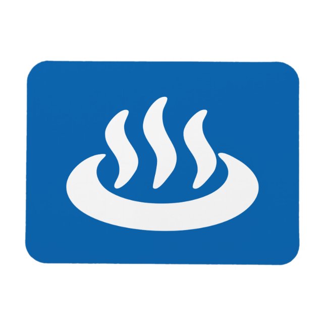 Onsen ♨ Hett Vår 温 泉 japanskt tecken Magnet (Horisontell)
