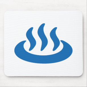 Onsen ♨ Hett Vår 温 泉 japanskt tecken Musmatta