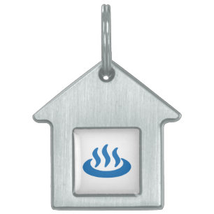 Onsen ♨ Hett Vår 温 泉 japanskt tecken Namnbricka Husdjur